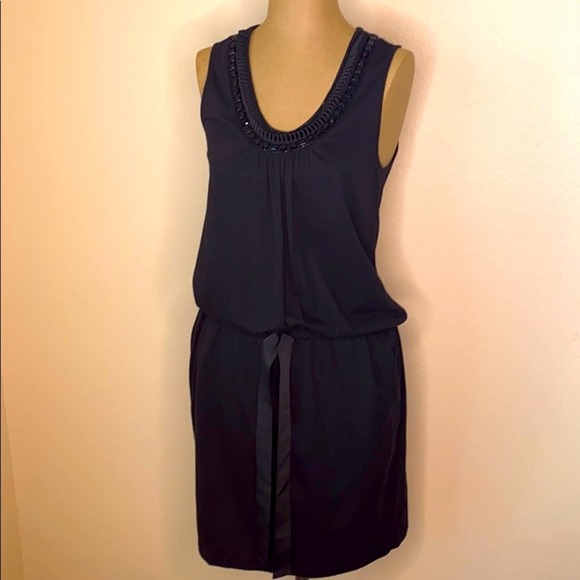 LOFT Dresses & Skirts - Loft Jeweled Black Casual Sleeveless Dress SP